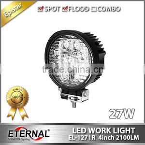 4in 27W Round 4x4 Racing Powersports Motorcycle ATV UTV Driving Spot Led Work Light Bar thumbnail-1