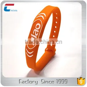 RFID MIFARE DESFire 2K Wristband Rewearable Silicone Rfid Wristbands thumbnail-1