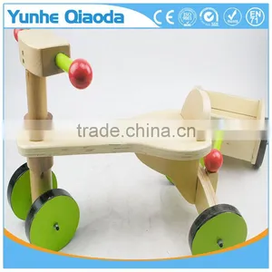 New Fashion Solid Wooden Kids Vehicle Ride on Toy Four-wheeler With Trailer thumbnail-4