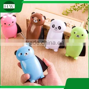 Cartoon Bear Animal Mini Portable Plastic Hand Crank Pressing Led Torch Flashlight With Rope thumbnail-3