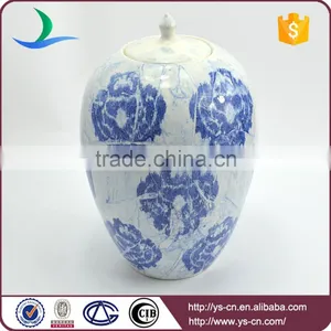 Blue and White Porcelain Style Crackle Glaze Ceramic Homewares Decor thumbnail-1
