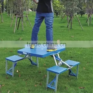 Plastic Folding Picnic Table and Chair Sets thumbnail-2