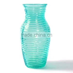 Green Elegant Murano Glass Vase Large Glass Vase Clear Glass Vase thumbnail-4