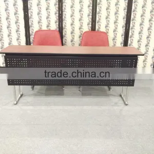 New Style Comercial Banquet Rectangular Training Tables With Folding Legs and Metal Mask thumbnail-6