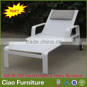 Patio Furniture Outdoor Sun Lounge With Wheels thumbnail-1