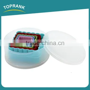 Toprank Trade Assurance Wholesale Colorful 6PCS Square Cake Cutter Cookie Press Cutter Set Cake Cutter Baking Tools thumbnail-2