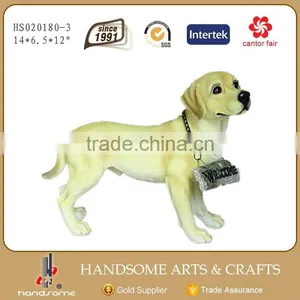 13.5 Inch Resin Realistic Animal Home Decoration Welcome Dog Statue thumbnail-5