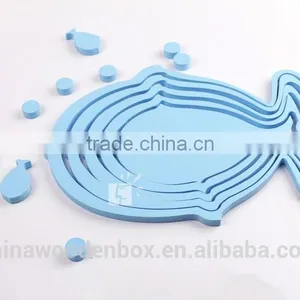 Refined Popular Fish Shape Wooden Wall Stickers thumbnail-1