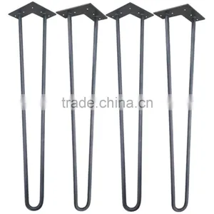 28 Inches Chrome Furniture Part Solid Wire Hairpin Metal Coffee Table Hairpin Legs thumbnail-3