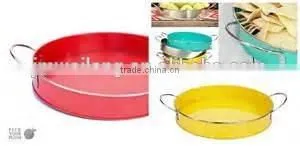 High Quality Stainelss Steel Rim/Round Pet Food Tray/Food Holder Beer Holder/Bar/Party Tray thumbnail-1