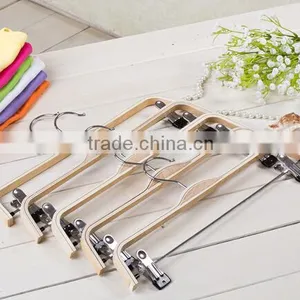 High Grade Plywood Non Slip Solid Wood Pants Rack Store High-end Clothing Hanger thumbnail-1