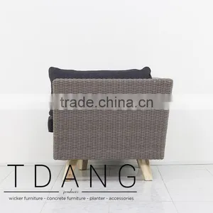 Torguta Wicker Corner Bench - Vietnam Poly Rattan thumbnail-4