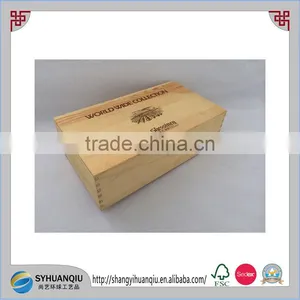 2 Bottles Wooden Wine Box With Custom Printing Wooden Wine Case thumbnail-1