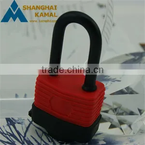 Normal or Long Shackle Aluminum Laminated Padlock With Rubber Cover Waterproof Gate Locks thumbnail-5