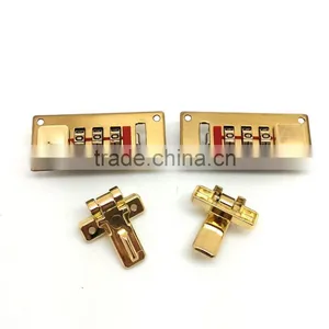 Combination Number Lock With Hasp for Pilot Case, Combination Lock With Push Buttom for Suitcase, Right Hand thumbnail-1