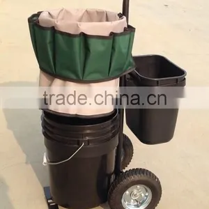 Garden & Tool Caddy , Garden Tool Trolly, Garden Tool Organizer Cart With Buckets thumbnail-3