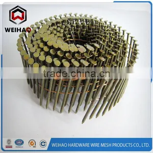 Galvanized Twisted Nails Coil Nail Yellow Zinc Plated thumbnail-1