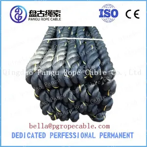 38mm Yellow Line Black Color Gym Battle Rope thumbnail-1