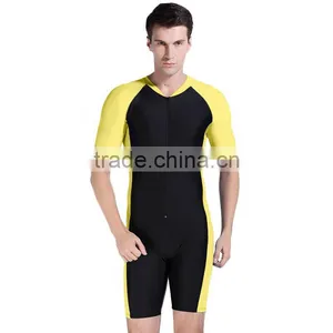 Wholesale Couples Conjoined Short Sleeves Prevented Bask Dress Suit Surf Diving Suit Conservative Bathing Suit Cover Ups thumbnail-5