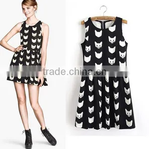 HD-D115 Elegant Women Summer Pinched Waist Fashion Dress/casual Ladies Dress thumbnail-1
