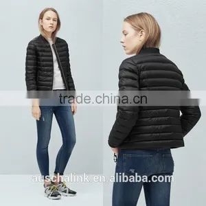 Outdoor Keep Warm Women Black Quited Feather Down Winter Coat thumbnail-6