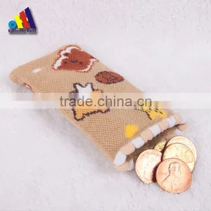 2014 Cotton Nylon New Design Pink Color Coin Wallet thumbnail-2