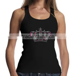 Custom Women's Jogging Cotton/Spandex Black Singlet thumbnail-6
