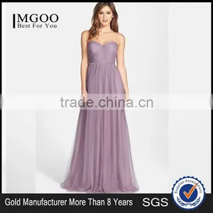 MGOO High Quality 2016 Convertible Tulle Column Plain Maxi Prom Women Long Dress Islamic Vestidos thumbnail-1