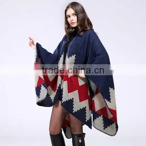 2017 New Western Wind Women Scarf Hand-sewn Twill Jacquard Imitated Cashmere Material Printed Women Cloak thumbnail-3