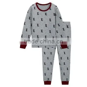Jiangxi Lovely Boys Sleepwear Sets Custom Cotton/polyester Air Layer Fabric Good Quality Pajamas thumbnail-2