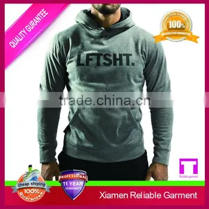 2016 New Hip Hop Hoodies and Dry Fit Male Gym Fitness Sports Clothing Manufactuer thumbnail-3