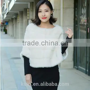 2016 O Neck Flare Sleeve Long Hairy Shaggy Faux Fur Pullovers Coat New Women Autumn Winter Loose Outerwear Gray Black thumbnail-3