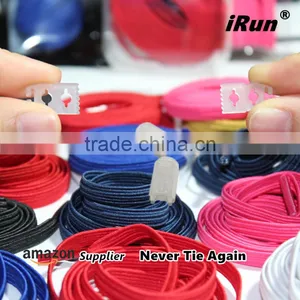 Brown No Tie Stretch Shoelaces - Untied Flat Elastic NO-TIE Shoelaces For Disabled With Special Need - 10 Colors thumbnail-5