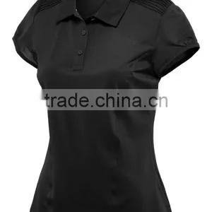 Hot Sale Custom Sports Wear Slim Fit Bulk Black Polo Shirts For Women thumbnail-1