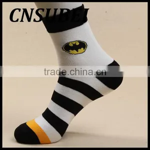Super Hero Sock Men Stripes Knitted Cotton Sock thumbnail-6