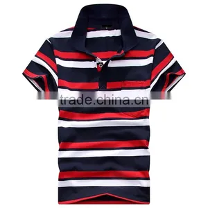 European and American Leisure Lapel Stripes Men's Shirt Collar thumbnail-4