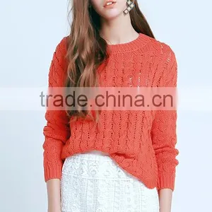 Branded Ladies See-through Loose Pullover Free Crochet Sweater Pattern With Custom Wholesale thumbnail-2