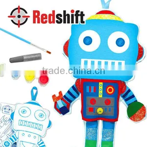 Arts & Crafts Kit do it Yourself Canvas Doll Color Your Doll Robot thumbnail-1