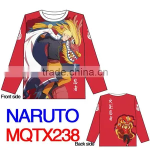 Naruto Popular Japanese Cartoon Cosplay Fashion Style Good Quality Long Sleeve Warm Anime T Shirt thumbnail-1