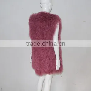 SJ036-02 2017 New Fashion Long Real Fur Vest for Girl or Women thumbnail-4