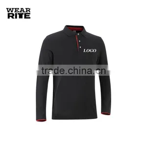 100% Cotton High Quality Long Sleeve Polo Shirt thumbnail-4
