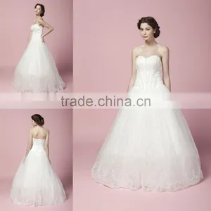 Sweetheart Mermaid Lace Mermaid Color Off-the-shoulder Wedding Dress Bridal for Bride V-neck Bridal Dress 2017 AS280 thumbnail-1