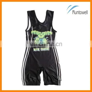 Custom Design Mens Wrestling Singlets, Custom Made Wrestling Singlet, Custom Take Down Breast Cancer Wrestling Singlet thumbnail-1
