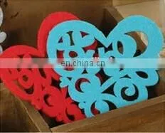 2016 New Design Elegant Felt Coaster for Wedding Decoration thumbnail-1