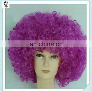 Sports Fan Crazy Party Cheap Purple Big Curly Afro Wigs HPC-0034 thumbnail-1