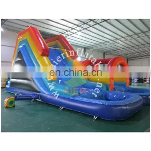 2017 Aier Hot Sale Long Tunnel Water Inflatable Slide thumbnail-1
