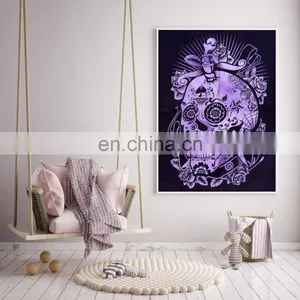 Indian 2017 Tapestry Throw Cotton Wall Decor Skull Yoga Mat Meditation Wall Hanging thumbnail-1