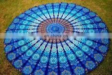 Mandala Round Beach Throw Yoga Mat Table Cover Indian Boho Tapestry Wall Mandala Roundie Hippie Boho 72'' Round Table Cover Yoga thumbnail-5