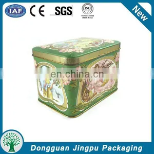 Vintage Rectangle Green 4 Seasons Tea Tin thumbnail-1