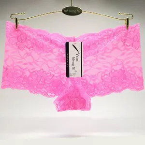 Yun Meng Ni Sexy Underwear Sexy Transparent Lace Women Boyshorts Push Up Women Panties thumbnail-4